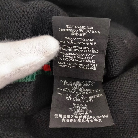 🏆💎💯 GUCCI Knit Cap Wool Black - Picture 9 of 9